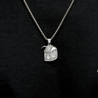 Juice Box Pendant + Free Chain