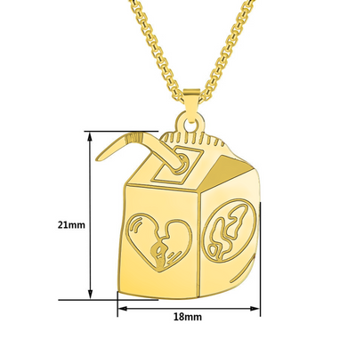 Juice Box Pendant + Free Chain