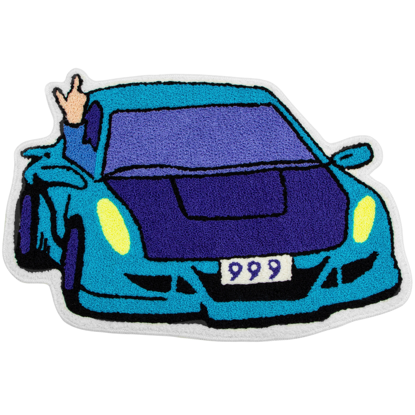 GBGR Blue Racer Car Rug