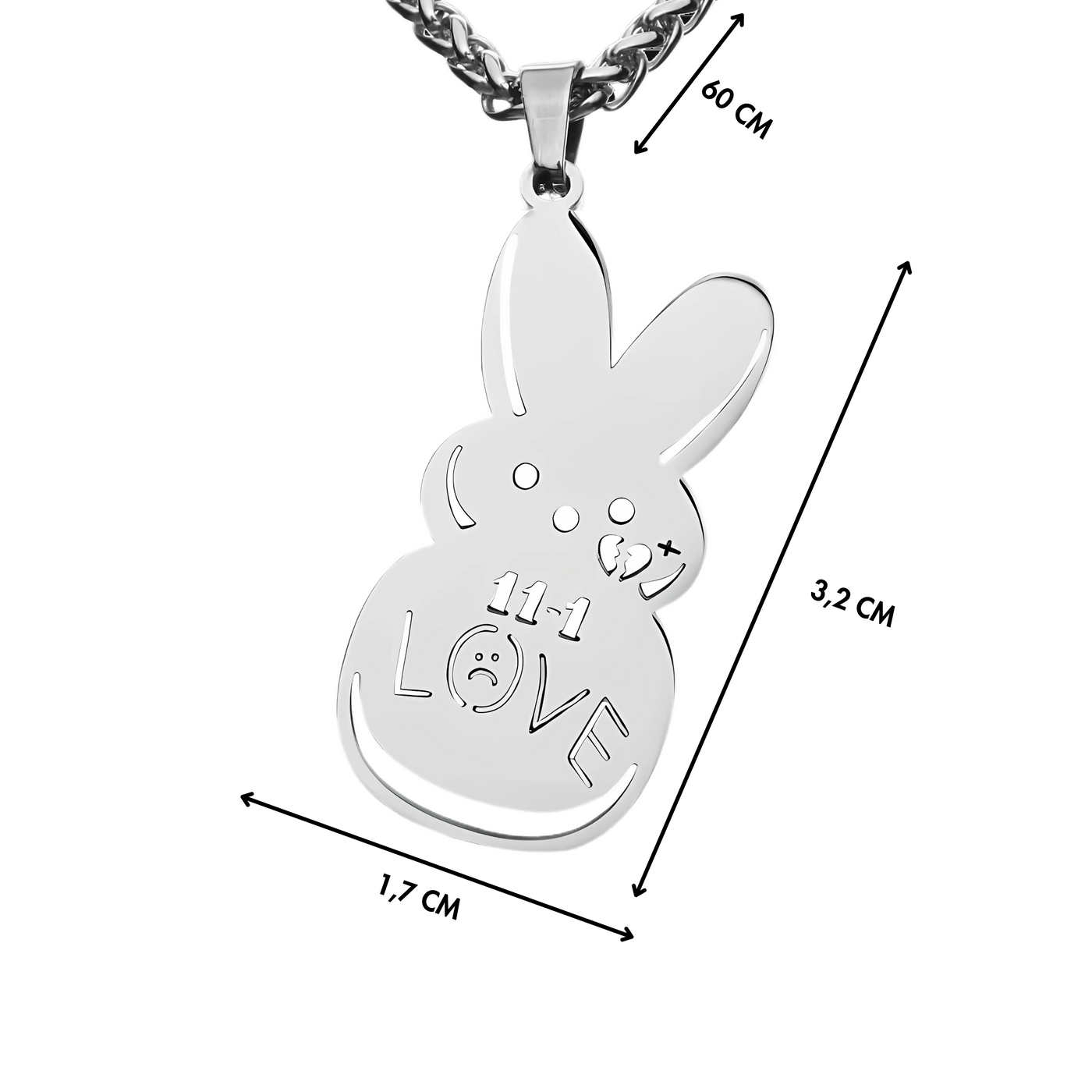 Bunny Love Pendant + Free Chain