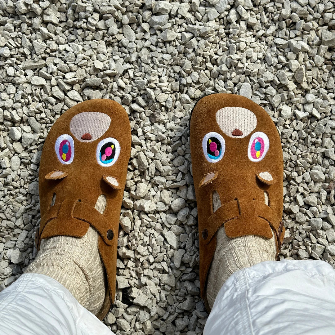 Graduation Bear Suede Clogs
