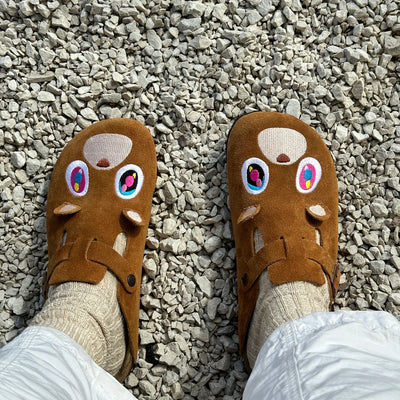 Graduation Bear Suede Clogs