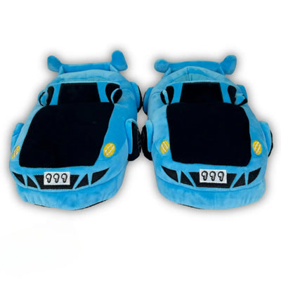 GBGR Blue Racer Car Slippers – One Size Fits All