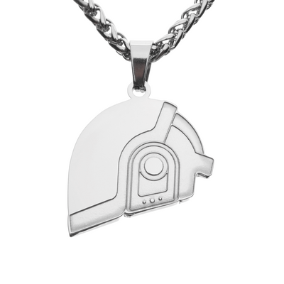 Futuristic Robot Helmet Pendant + Free Chain