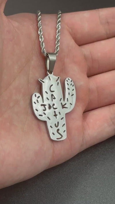 Cactus Pendant + Free Chain